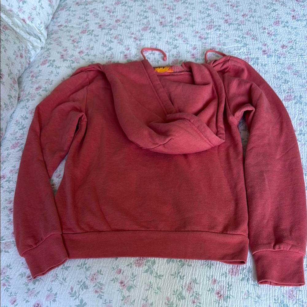 Aviator Nation Pink Hoodie with Rainbow Stripes - Picture 5 of 5
